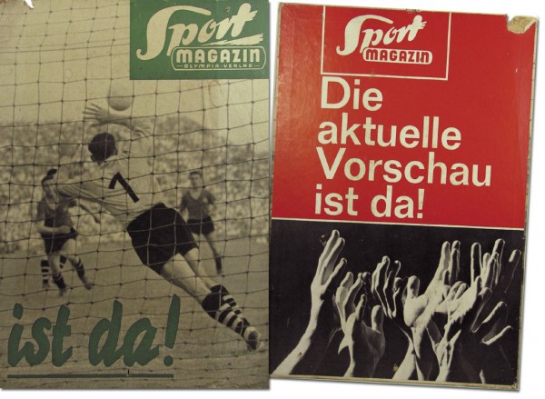 Pappaufsteller Sport-Magazin 1960er 42x29,5, Sport - Magazin 1960