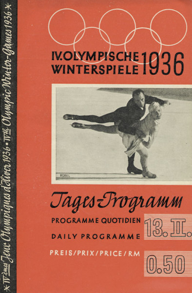 Olympic Winter Games 1936. Official Daily Program