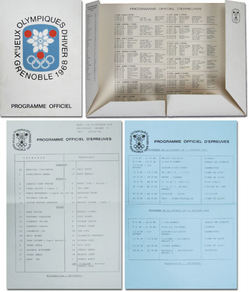 Xes Jeux Olympiques d´Hiver Grenoble 1968. Programme Officiel. 15.2.+ 16.2.1968.