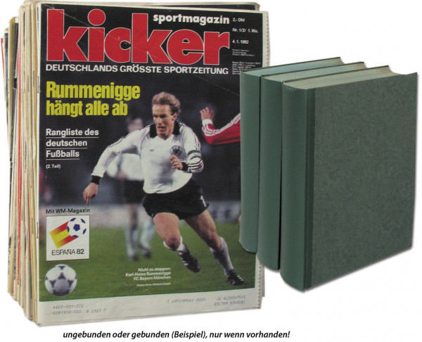 Kicker 1982 Mon. : Jg.: Nr.1/2-104 komplett