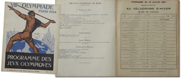 Programme Officiel 1924. VIIIe Olympiade Paris 1924. Programme des Jeux Olympiques. Dimanche 18 Juil